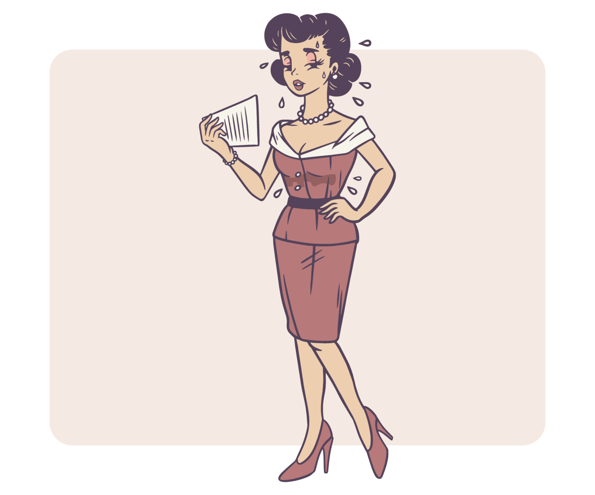 Sweaty Hot Flash Cartoon Moods Of Menopause Tm 2025